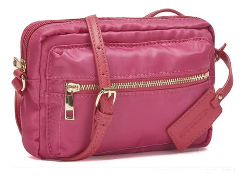 Bolsa De Mano Rosa De Hombro Chica 14x22x5 Andrea