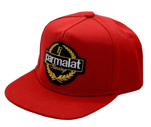 Gorra Bordada Parmalat Niki Lauda Formula 1 Roja Gabardina