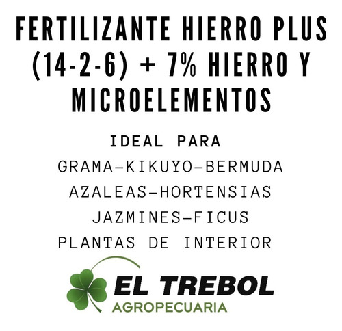 Fertilizante Granulado Turfmax Hierro Plus 1 Kg