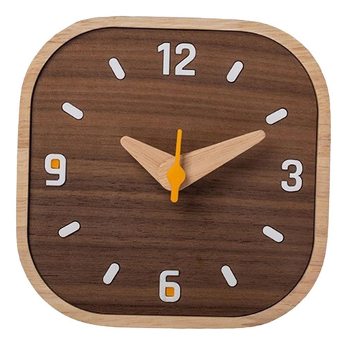 Reloj De Mesa Analógico Pequeño De Madera, Reloj De Noche,