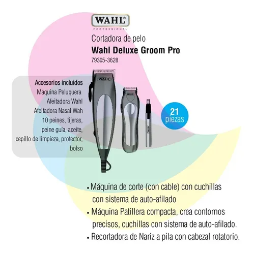 Cortadora de cabello wahl deluxe groom pro shop