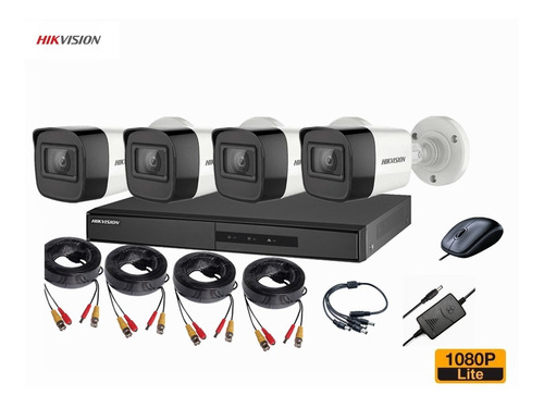 Cctv Kit Hikvision Dvr + 4 Cam 1080p 2mp Tienda9cl