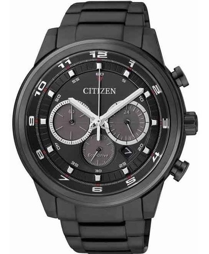 Relógio Citizen Masculino Eco Drive Cronógrafo Ca4035-57e / Cor da correia Preto Cor do bisel Preto Cor do fundo Preto