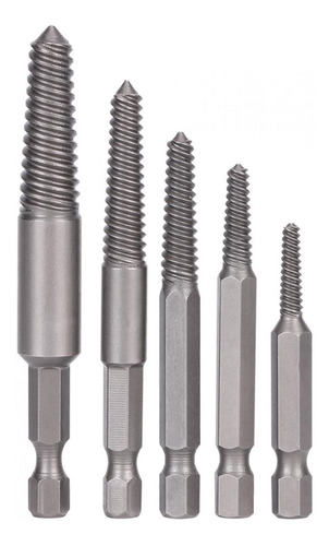 Extractor De Tornillos Rotos, Vástago Hexagonal, Dientes Fin