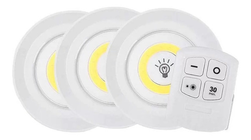Juego 3 Luces Led Inalámbricas Mando A Distancia