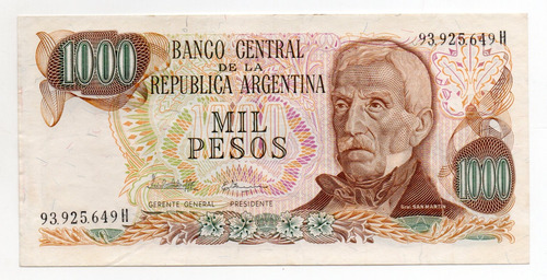 Argentina Billete 1000 Pesos Ley Bottero 2459 Con Rombos