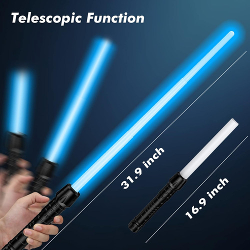 Sabres De Luz Para Niños, 2 En 1 Dual Sable Con Sonido (sens