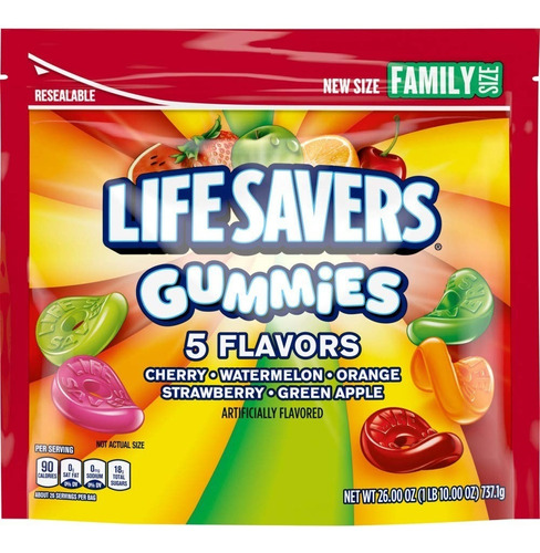 Life Savers 5 Flavors Gummy  Family Size 26oz 737.1gr