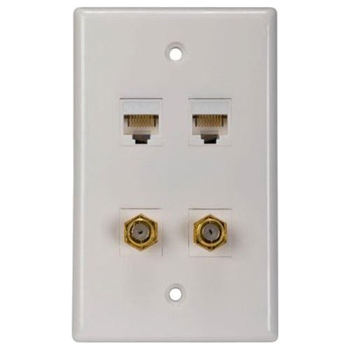 Rca Dual Placa Pared Conector 5 6 F