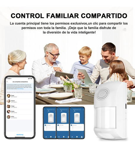 Sensor Movimiento Alarma De Seguridad Inalámbrica Wifi 110db Sensor paradox 476 pro plus