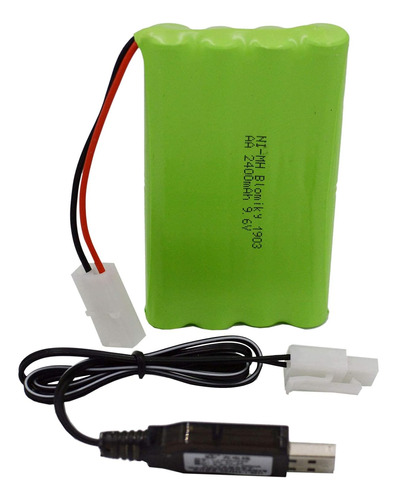  Bateria Recargable 9.6v 2000mah Con Conector Tamiya.