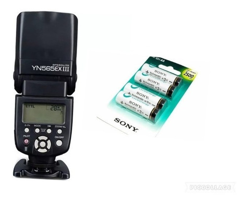 Flash Yongnuo Yn 565 Ex Ill Para Canon +pilhas Aa