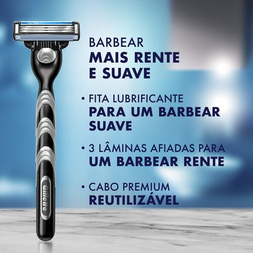 Gillette Mach3 Carga Para Aparelho De Barbear 8 Unidades