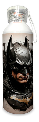 Poleron Con Cierre + Botella, Batman, Caballero De La Noche, Dc Comics, Superhéroe, Dtf, Full Color, Xxxl