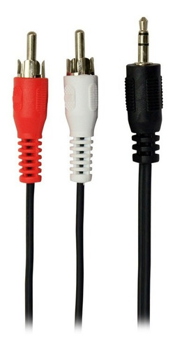 Imagen 2 de 3 de Cable 2 Rca Macho A Plug 3.5mm/1.7m Macho Auxiliar Audio
