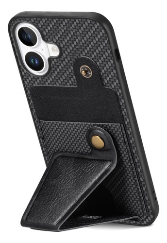 Capa Antichoque Com Suporte Em K Para iPhone, Com Cartão