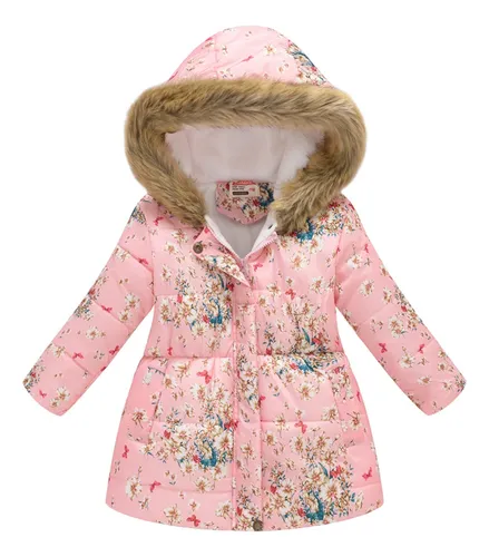 Chaqueta Para Bebés Pequeños, Parkas, Con Estampado Floral, Sudaderas Con Capucha Para Niños Pequeños