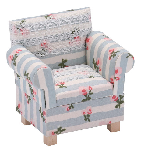 Silla De Sofá De Casa De Muñecas Con Otomano, Sillón De Mueb