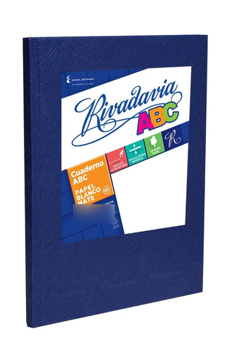 Cuaderno Rivadavia Abc Tapa Dura X 50 Hjs Cuadriculado Azul