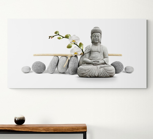 Cuadro Buda Y Orquídea, Zen Medida Especial