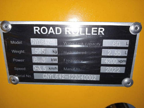Rodillo Aplanador De Asfalto Cn Motor Europower A Diesel 9hp