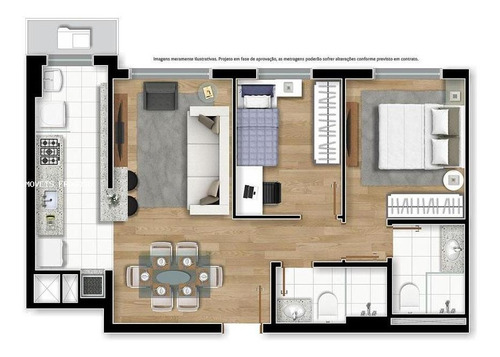 Imagem 2 de 6 de Apartamento Para Venda Em Curitiba, Santo Inácio, 2 Dormitórios, 1 Suíte, 2 Banheiros, 1 Vaga - 40.470_1-1471351