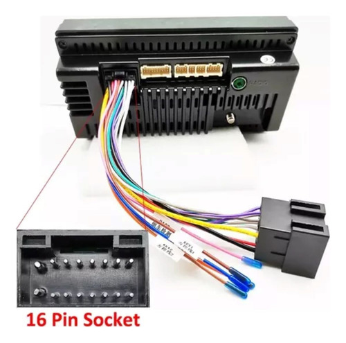 Arnés Conector Radio Android 16 Pin Conector Iso / Musicarro