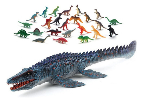 A A Juguete Realista Modelo Mosasaurus De 13 Piezas Con