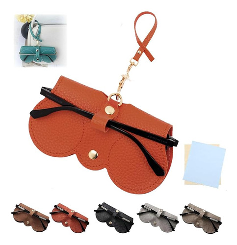 Bolsa De Gafas De Sol De Cuero Suave, Funda Portátil Para Ga