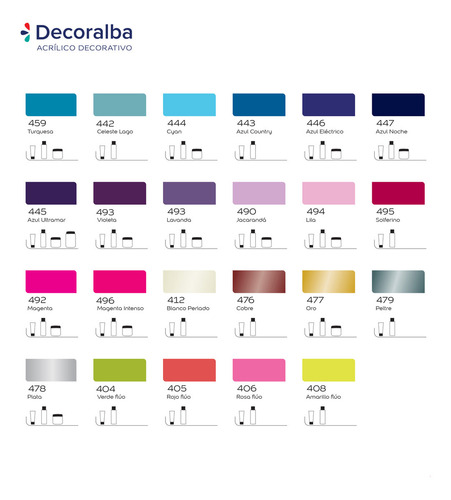 Acrilico Decorativo Alba Decoralba 60ml Magenta Cromatico Intenso