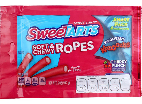 Gomitas Sweetarts Soft & Chewy Rope Gummies Cherry Cereza