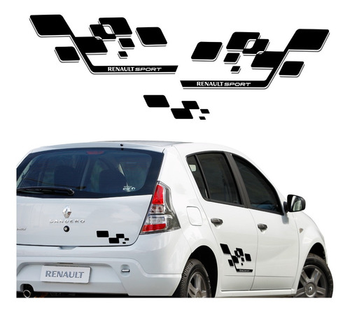 Kit Faixas Adesivos Renault Sandero Sport Imp180