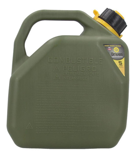 Imagen 2 de 2 de Bidon De Combustible Profesional Verde De 5 Litros Driven