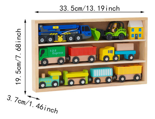 Juego De Juguetes De Tren De Madera Montessori Con Estilo C