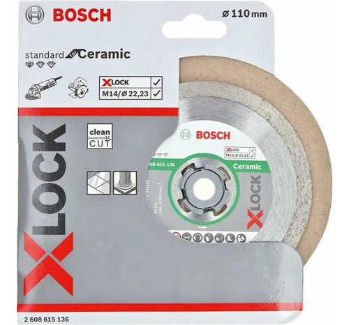 Disco Diamantado Continuo 115mm Ceramica X-lock Bosch 137