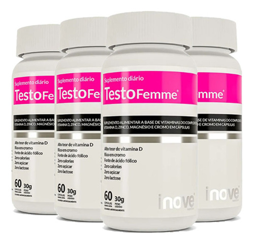4x Testofemme Inove Nutrition 60 Caps