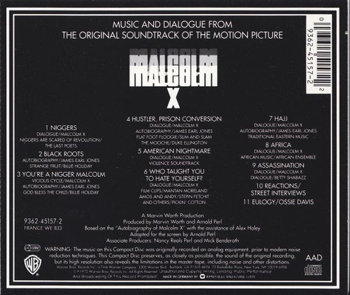 Cd Malcolm X - Music And Dialogue From The Original Soundtra Estándar