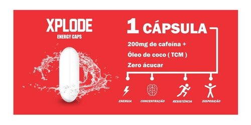 Imagem 3 de 3 de Energético, Pre Treino, Termogenico Xplode Caps 48 Cápsulas