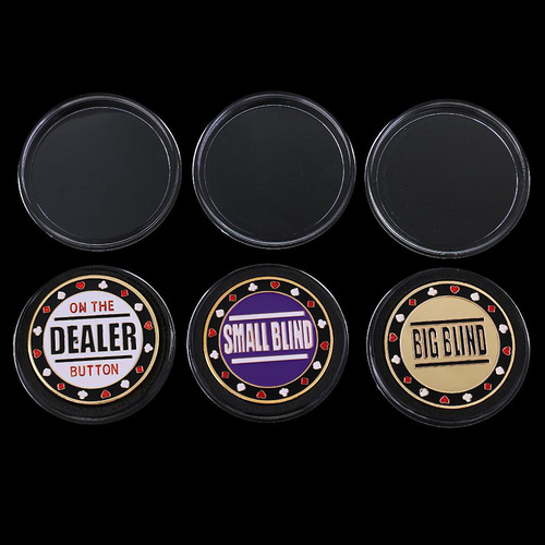 1 Dealer 1 Small 1 Big Conjunto De Fichas De Pôquer