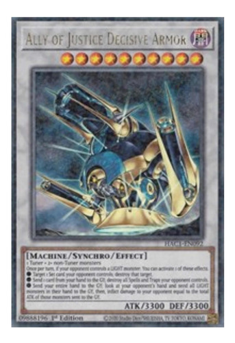 Yugioh! Ally Of Justice Decisive Armor (duel Terminal)