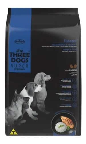 Threedogs Cachorro Med-lb 15 + 2kg + Obsequio + Envío Gratis