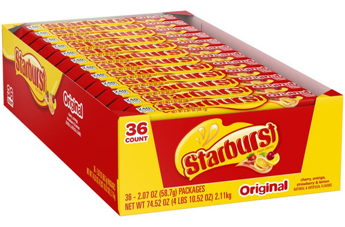 Caramelos Originales Masticables De Fruta Starburst, 2.07 On