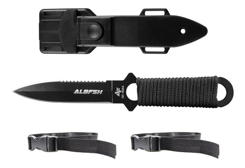 Imagem 2 de 4 de 2 Facas Pesca Qs-m20 A Para Mergulho Cinto E Bainha Albatroz