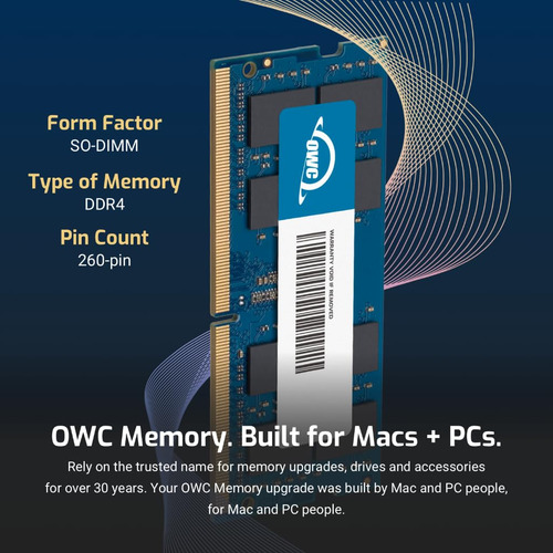 Owc 32gb (2x16gb) Ddr4 2133mhz Pc4-17000 Cl15 2rx8 So-dimm
