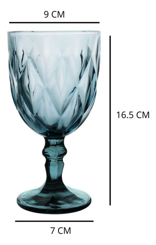 Copa Labrada Champagne Vidrio Flauta Cristal 170ml Vittori Color Azul Cobalto/24 Piezas
