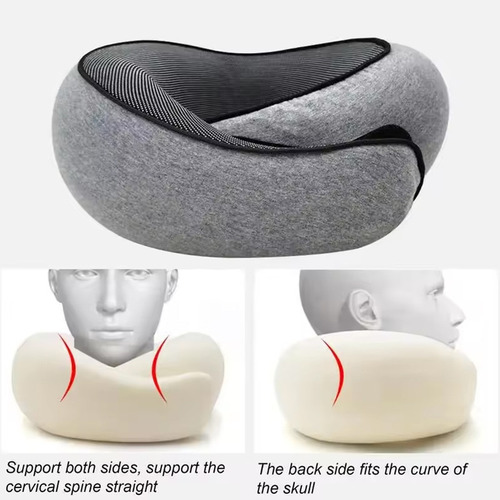 Soporte For El Cuello Ajustable, Almohada De Viaje For Avión