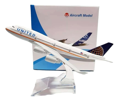 Avion Escala Boeing 747 United Airlines Aircraft 16cm 1:400