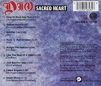 Dio Sacred Heart Europe Import  Cd