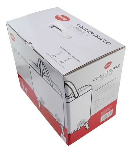 Botijão Cooler Térmico Duplo 12 Litros (2 X 6 L) Clink