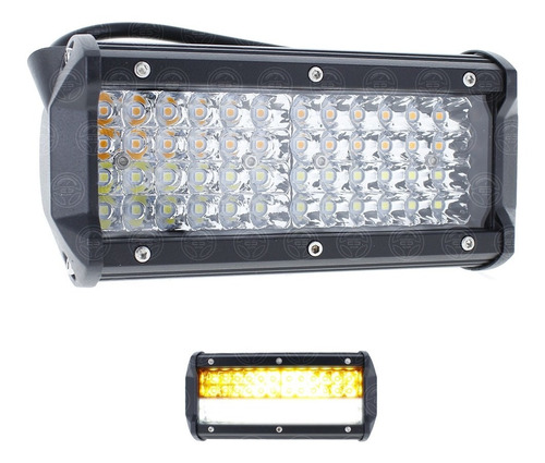 Faro Barra 48 Led Dual Bicolor Blanco Ambar Auxiliar 4x4